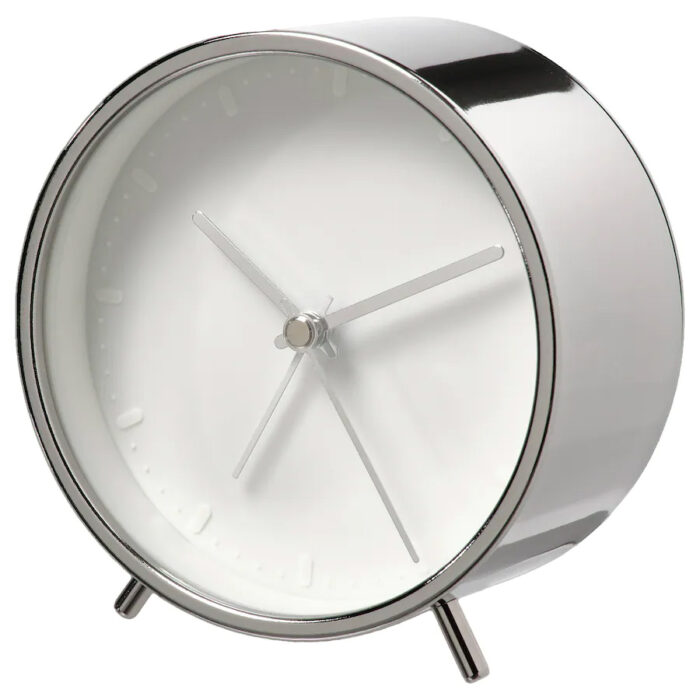 mallhoppa alarm clock silver colour homekade 1