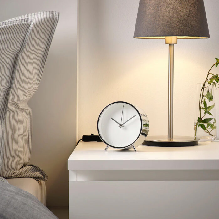mallhoppa alarm clock silver colour homekade 2