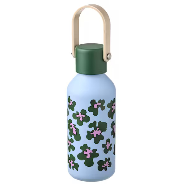 bastua water bottle stainless steel floral pattern blue 1145990 pe882824 s5 3 11zon