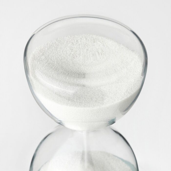 eftertanka decorative hourglass clear glass white 1257010 pe925530 s5