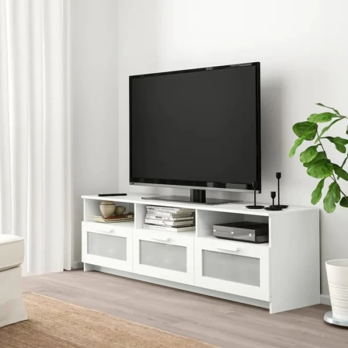 تلویزیون ایکیا مدل brimnes رنگ سفید طول 180 سانت 1