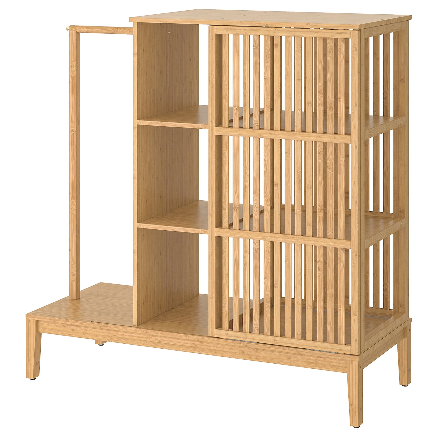 کمد لباسی ایکیا مدل NORDKISA ( 120x123 سانت) nordkisa open wardrobe with sliding door bamboo 0756080 pe748763 s5