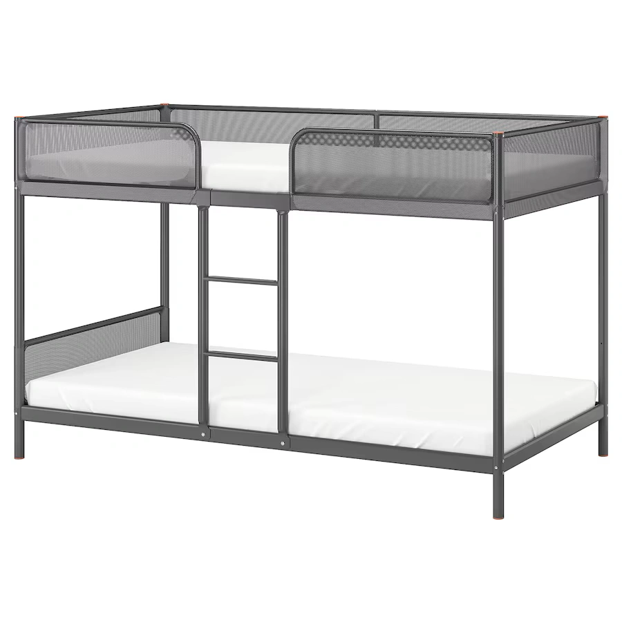 تخت دو طبقه ایکیا مدل TUFFING tuffing bunk bed frame dark grey 0638044 pe698660 s5